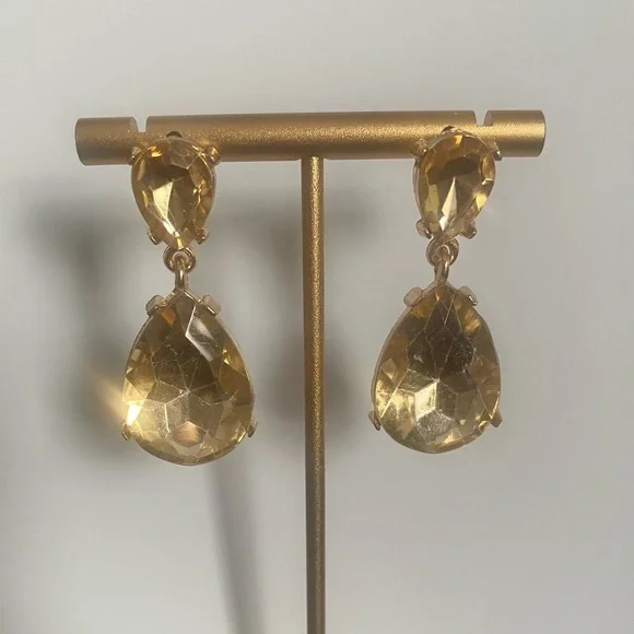 Vintage Inspired Teardrop Gemstone Earrings. New. - Picture 3 of 4
